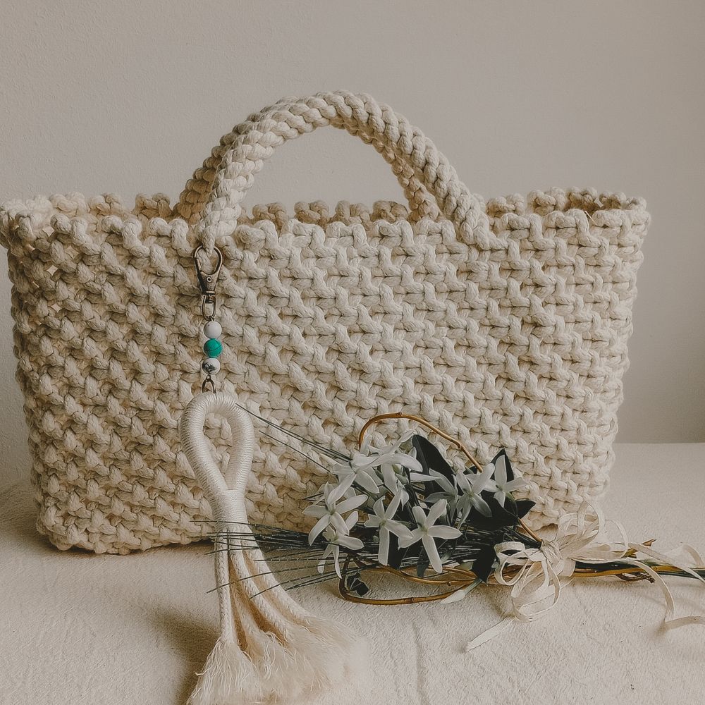 cartera en macrame